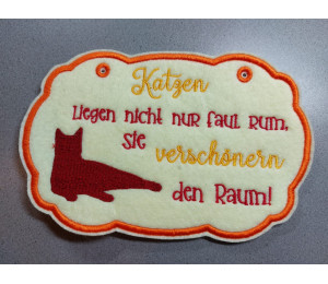 Stickserie - ITH Türschilder Katzen